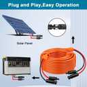 Solar Panel Extension Cable 15FT - MOOKEERF 10AWG+14AWG Solar Wire with Female & Male IP68 Waterproof Connector for RV, Photovoltaic Systems, Home, Boat, Solar Panels, Car