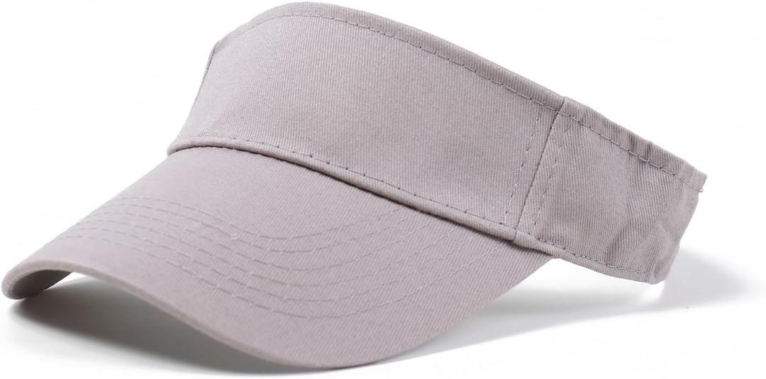 ANDICEQY Sport Sun Visor Hats Adjustable Empty Top Baseball Cap Cotton Ball Caps for Women and Men (6 3/8, Dark Gray)