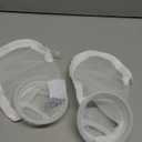 2 Pack 100 Micron 4" Plastic Ring, 9" Short Bag Nylon Mesh 4 Inch Filter Socks Bags for Aquarium Marine Reef Sump