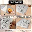 PKRFCJ 2pcs Reusable Beeswax Bread Bags for Homemade, Beeswax Bread Bags for Sourdough, Large Capacity Cloth Bag, Suitable for Travel, Washable, Refrigerated, Used to Keep Fresh(16.9 * 12.5 Inches)