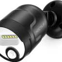 Rechargeable Battery Operated Motion Sensor Light,4000mAh Battery Powered Spotlight 600 Lumen Outdoor IP65 Waterproof for Porch,Yard,Wall,Garden (Black-1pcs)