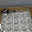 Encheng Vintage Water Bottles,Glass Drinking Bottles 16oz,Square Beverage 500ml With Lids For Kombucha,Tea,Glass Homemade Drinks,Travel Reusable Milk Juiceing 20Pack (Black)