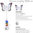 Memorial Suncatcher Ornament - Sympathy Gift for Loss of Loved One - Butterfly Crystal Rainbow Maker - Hanging Crystal Decor - Loss of Mom Dad Friend Pet - Xmas Mother's Day