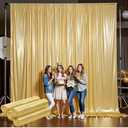 Outpain 20x12ft Gold Sequin Backdrop Curtains -Heavy Duty Gold Photography Backdrops with Non-Shedding Glitter, Wrinkle-Free Stage Drapes for Wedding/Christmas/Studio Shoots (5x12ft 4 Panels)