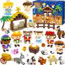 Large Nativity Advent Calendar 2025,Nativity Building Blocks set for Kids Christian Christmas Advent Calendar for Kids Boys Girls Teens Adults Women Christmas Stocking Stuffers Gifts Party Favors