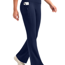 SANTINY Fleece Lined Flare Leggings Women 30.5Water Resistant Winter Bell Bottom Hiking Yoga Pants with Pockets, 30.5" Height, Size S