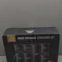 Chef's Path Airtight Food Storage Containers Set for Home Organization - 7 Piece Largest Flip Lock Set w/more Capacity - BPA Free Plastic Dry Food Storage Containers with Lids (Jet Black - Extra Volume)