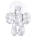Hudson Baby Unisex Baby Car Seat Body Support Insert, Gray Gingham, One Size