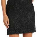 Mini Lace Corset Dress W/Scallop Bodice & Spaghetti Straps (13, Black)