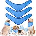 3 Pack Dog Cooling Bandana Instant Chill Out Pet Bandana Adjustable Neck Cooler Heat Dissipation Triangle Scarfs Pet Cooling Collars for Small Medium Large Calming Hot Weather Summer(Blue)