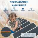 Stair Treads for Wooden Steps Indoor, 8" X 30" Non Slip Carpet Stair Treads with Reusable Adhesive for Kids Elders and Dogs, Surface Polyester TPR Backing Stair Rugs -4 Pack (Dark Grey-n)