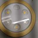 EZVALO Picture Lights for Wall, 2000mAh Rechargeable Battery Magnetic Poster Lights with 3 Color Temps & 12 RGB, Remote Dimmable Timer Painting Light, Wall Decor Light for Art Display, Frame (1 pck) (Gold)