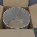 12" Wx 10" H Drum Lampshades, No Assembly Required, Fabric Lampshade for Table Lamp, Bedside Lamp, Floor Lamp, Metal Spider Fitter, Linen