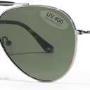 FURTALK Aviator Sunglasses Womens Stylish Trendy Polarized UV400 Protection Metal Sunnies FT9028 (Green)