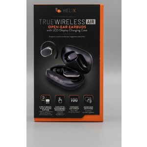 Helix True Wireless Air Open-Ear Earbuds wit LCD Display Charging Case