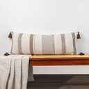 JoraLion Boho Long Pillow Covers 14 x 36 inch, Brown Bohemian Lumbar Pillow Case Accent Decor Throw Pillow, Neutral Couch Pillow Covers for Living Room Bedroom, Pack of 1 (Cover ONLY)