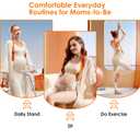 Upgraded Pregnancy Belly Band, Maternity Belly Bands for Pregnant Women with Adjustable Back Brace Straps, Breathable Maternity Pregnancy Belt for Back, Waist, Pelvic Support (M) (Orange)