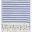 Turkish Beach Towel Oversized - 39"x71" Quick Dry Sand Free Beach Towels for Adults,Extra Large Travel Towel,Cotton Lightweight Pool Bath Blanket Beach Accessories-(Blue)