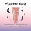 Collagen Mask, Overnight Peel off Face Mask, Skin Care with Hydrolyzed Collagen, Elasticity & Hydration Care, Moisturizes & Brightens Skin, Includes Brush, 2.53 Fl.Oz