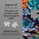 3D Succulent Puzzles for Adults 1000 Pieces Nature Plant Puzzle, Colorful Paper Cut Art Jigsaw Puzzles, Beautiful Botanical Houseplant Puzzle