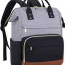 LOVEVOOK Mini Backpack for Women, Cute Small Backpacks Purse, College Bookbag for School, Fashion Bag for Work Travel Gift, 14 inch Lightweight Daypack, Black-Gray-Brown