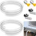 2 Pack Air Conditioner Drain Hose- 3 Ft Portable Leakproof AC Drain Hose Kit- Universal AC Drain Pipe Replacement with 3/5 Inch Hose Connector and Clamp for Window AC Mini Split Unit Parts (Clear)