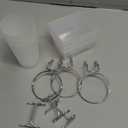 3 Pegboard Bins 3 Cups with Hooks Transparent