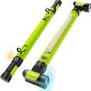 Work LightAUTO ON/Off 3000LM LED Work Light 5200mAh Under Hood Working Light with Hooks, Portable Magnetic Rechargeable Cordless Job Site Lighting for Mechanic/Car Repairing/Garage-Green