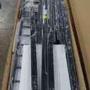 Twin Size Kids Montessori Floor Bed,House Bed Frame with High Headboard,Twin Floor Bed Frame with Roof for Boys Girls (Black)