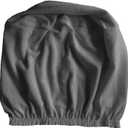 Ottoman Cover, Stretch Ottoman Slipcover, Round Ottoman Storage Cover, Furniture Protector Cover with Elastic Bottom (Dark Gray)