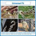 1/2 Inch x 10 Feet Transport Binder Chain G80 Safey Tow Chain with Grab Hooks 12000 Lbs Safe Work Load for Transporting Towing Tie Down Binding Equipment