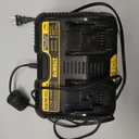 DEWALT 12/20V MAX Battery Charger, Corded, Dual Charging Station, 2-USB Ports Included (DCB102)