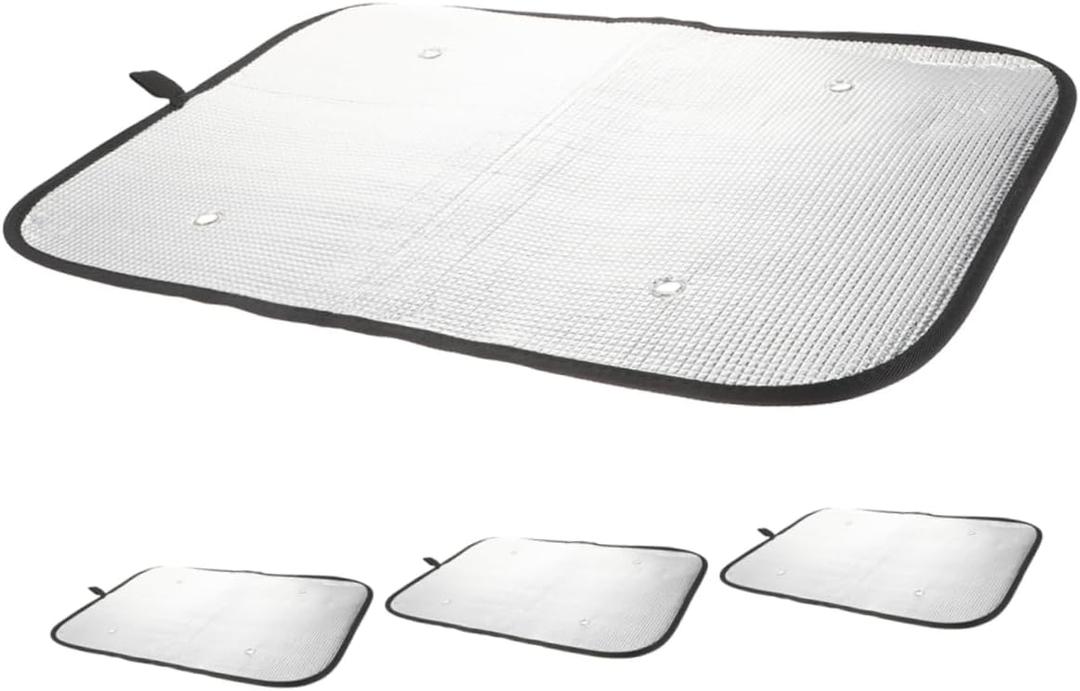4-Pack Rv Door Window Shades Blackout Rv Window Cover for Camper Suction Cup Install Heat Sun Protection, 24"×16"