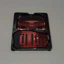 2PCS Non-Slip Car Pedal Covers, Premium Aluminum Alloy Gas and Brake Pedals Covers for Safe Driving, Automatic Transmission Pedal Covers Replacement Kit, Universal Car Accessories for Most Car (Red)