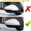 Moonlinks Compatible with 2022 2023 2024 2025 2026 Honda Civic Side Ox Horn Mirror Cover Overlay,Glossy Black LH & RH Side Door Exterior Rearview Mirror Cap Trim for 11th Gen Civic (1 Pair)