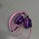 AILIHEN C8 USB-C Headphones Wired - On-Ear Corded Headset with Microphone & Volume Control, Foldable Stereo Sound Tangle-Free Type C Cord, Compatible with Cellphone, Laptop, PC, Computer (Purple Pink)