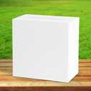 Fowecelt White Wooden Wedding Card Box, Large DIY Card Gift Box for Wedding Reception, Graduation Party, Bridal Shower, Keepsake Party Favor, Cosmetic Home Decor (10 x10 x 5.5 Inch)