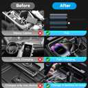 Retractable Car Charger 4 in 1 Fast Car Phone Charger 60W Dual Lightning USB Type C Car Charger Retractable Cords Compatible with Apple iPhone 14 13 12 11 Pro/XS/XR/Mini/X/iPad/AirPods