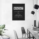 YSPCSUN Inspirational Wall Art for Office Decor Mindset Quotes Canvas Prints Framed Motivational Posters Positive Affirmations Artwork for Gym Men Bedroom Living Room 24x18 Inch