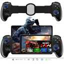 Mobile Cloud Gaming Controller for iPhone 16/15/14, iPad, Tablet, Android/PC/Switch/PS3/PS4 Gamepad Joystick with Turbo, Streaming on PS4/Xbox/PC, Hall Effect/Hall Trigger, 6-Axis Gyro Sensor Black