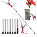 13ft Pole Saws for Tree Trimming, Lightweight Stainless Steel Tree Trimmers Long Handle Pruner, Tree Pruner Extendable, Manual Pole Cutter for Yard Garden Patios Trees Branches Cutting