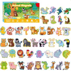 Fridge Magnets,43Pcs Farm Animals Cute Magnets for Refrigerator Whiteboard,Full Back Magnet Animal Magnets Gifts for Girls and Boys