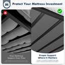 Queen Bunkie Board 10mm (60" x 80") – Black Under Mattress Support, Anti-Sag & Noise-Free, Breathable Low Profile Bed Board for Metal Frame, Platform & Slatted Beds