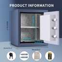 HSDYS 1.0 Cu Ft Fireproof Home Safe Box with Digital Keypad and Back Keys