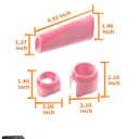 Savadicar Pink Interior Accessories - Handbrake & Gear Shift Knob Trim Set for 2018-Present Jeep Wrangler JL JLU 4XE & Gladiator JT - Solid Color Interior Decor Upgrade Option, 3-Piece