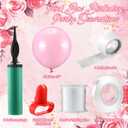 Hungdao 300 Pcs Pink Giant Bow Party Decorations Jumbo Bow Balloon Arch Kit Large Baby Shower Decoration for Girls Birthday Wedding Coquette Bridal Bachelorette Party Decor(10 In)