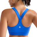 RUNNING GIRL Sports Bras for Women, Molded Cup High Impact Blue Sports Bra Workout Bras for Women High Support Racerback(WX3046 Cerulean Blue M)