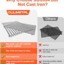 QuliMetal 7525 Grill Grates 7537 Flavorizer Bars for Weber Genesis Silver B/C,Genesis Gold Platinum B/C,Weber Spirit 300 with Side Knobs,Spirit 700,Grill Parts for Weber Spirit 900