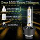 VHK D2S for Lexus RX330 RX350 RX400H RX 330 350 400H HID Xenon Headlight Bulbs Low Beam, 2004 2005 2006 2007 2008 2009 Bi-Xenon Lights, 35W OEM 6000K D2SC1 Replacement, Never Fit Halogen, 2-Pack