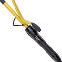 DAN Technology 5/8 Inch Curling Iron Wand, Tourmaline Ceramic Hair Curler with LCD Display (180F430F), Fast Heating, Dual Voltage, Auto Shut-Off, Black & Gold